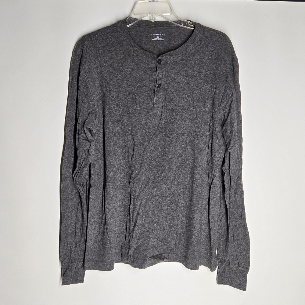 Lands' End Gray Long Sleeve Tee